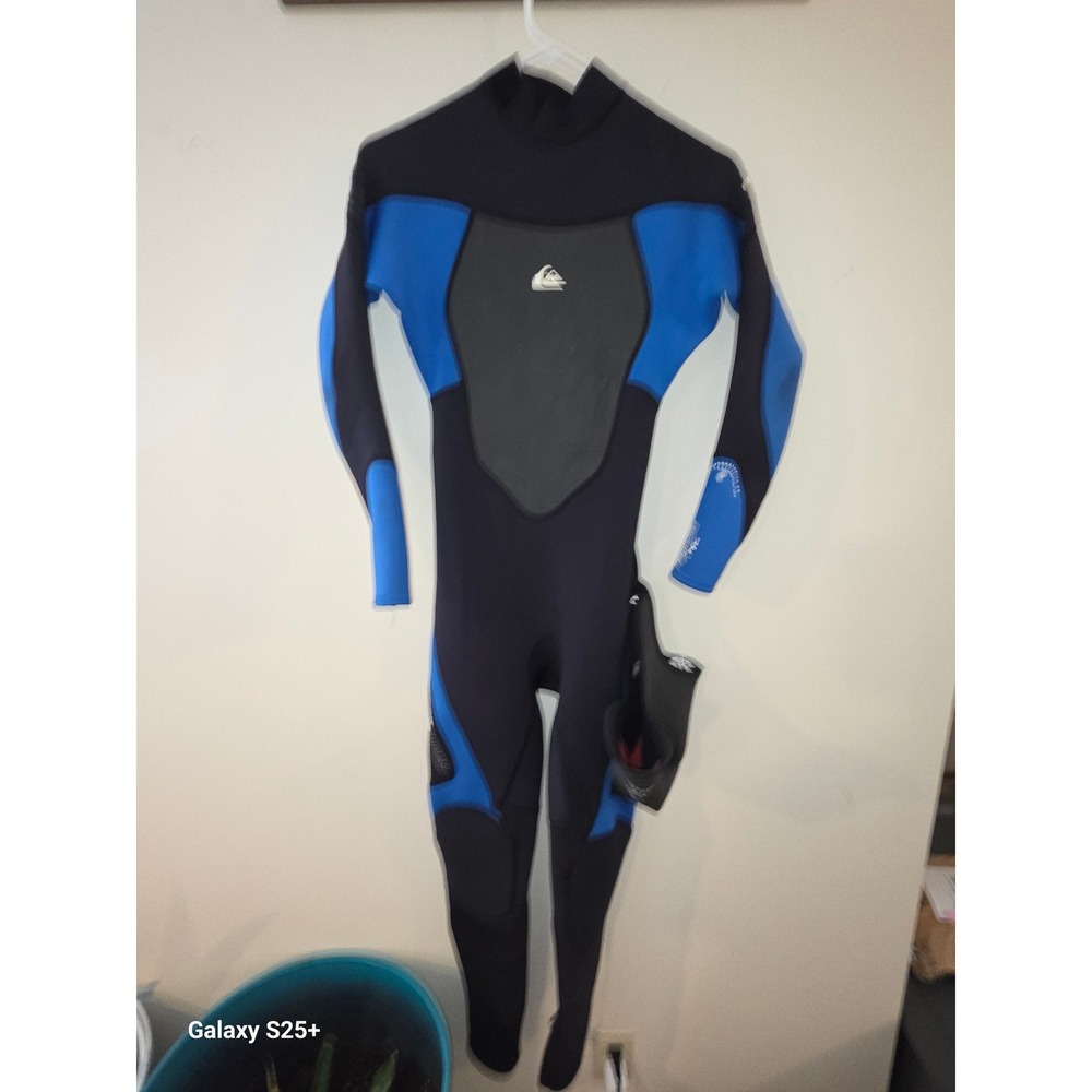 O'Neill Boy Full Body Wetsuit Size 16 Black Blue Surfing Diving Suit with Hood